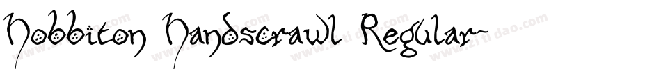 Hobbiton Handscrawl Regular字体转换